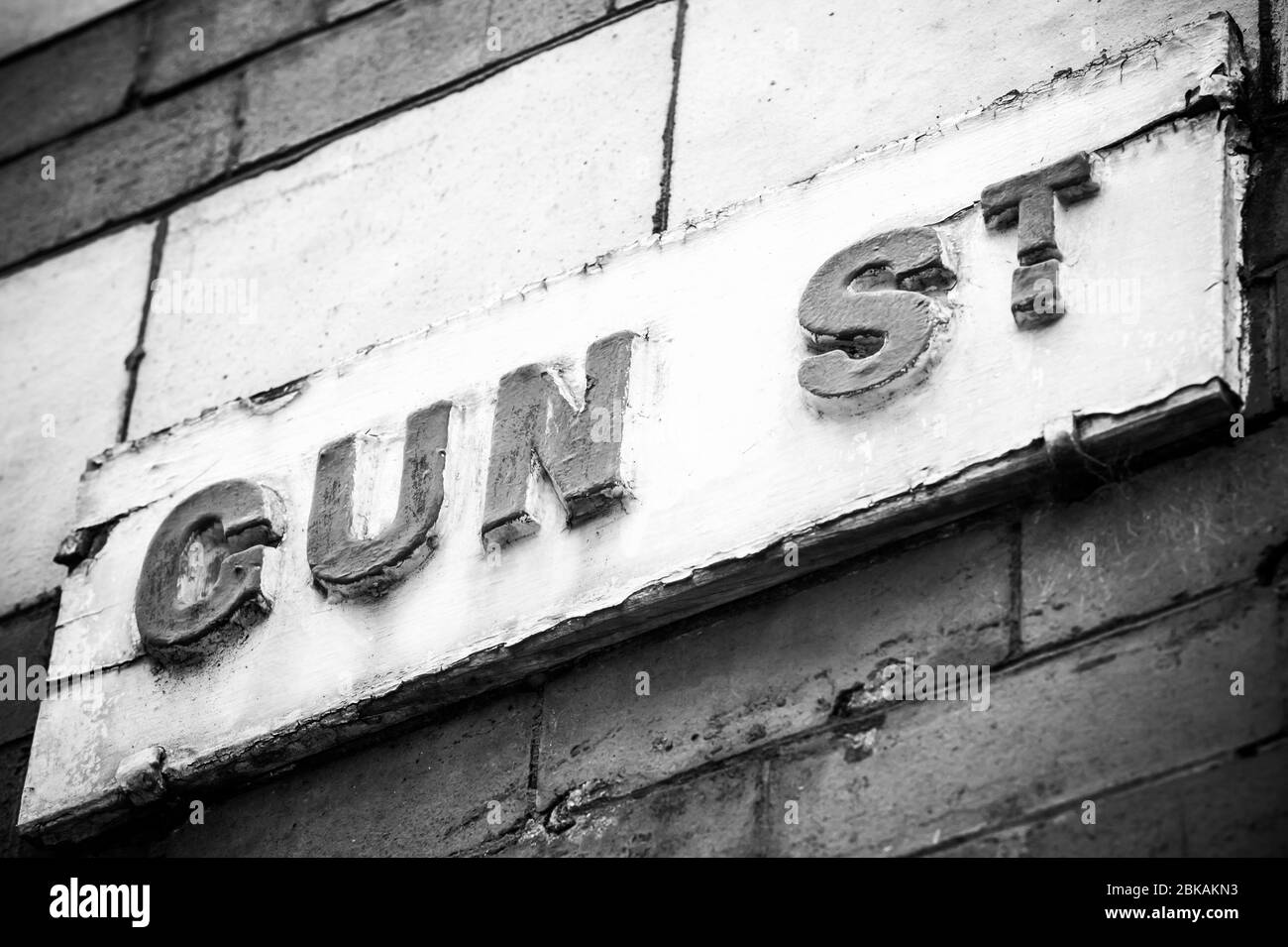 Victorian era street signage, Ancoats Stock Photo