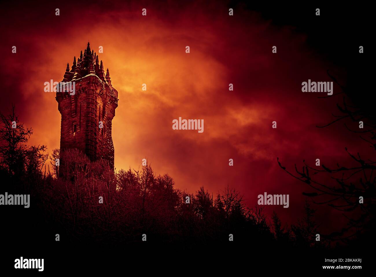 Saurons tower, Barad Dur, in Mordor Stock Photo