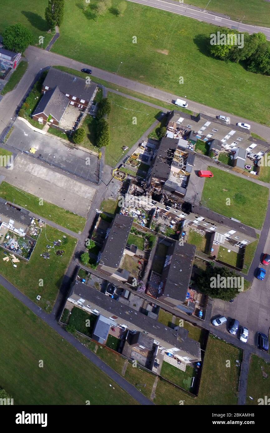 House fire, Stroud Crescent East, Bransholme, Hull Stock Photo Alamy