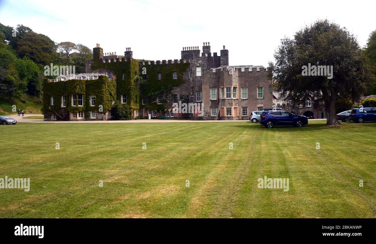 The Car Park at the Historic Hartland Abbey Estate and Gardens, North