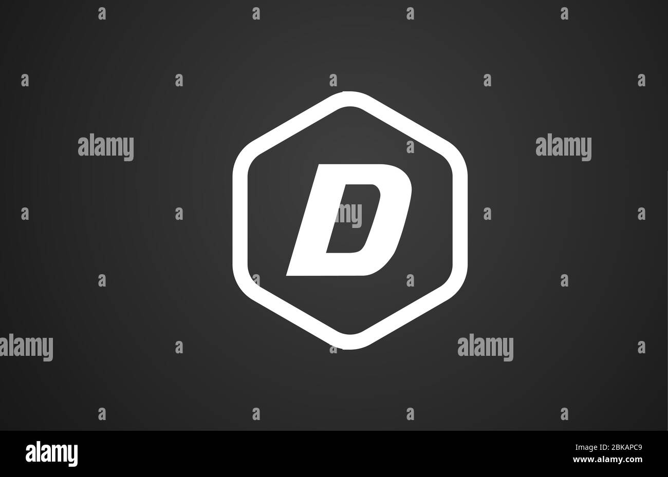 D black and white alphabet letter logo icon design with rhombus for ...