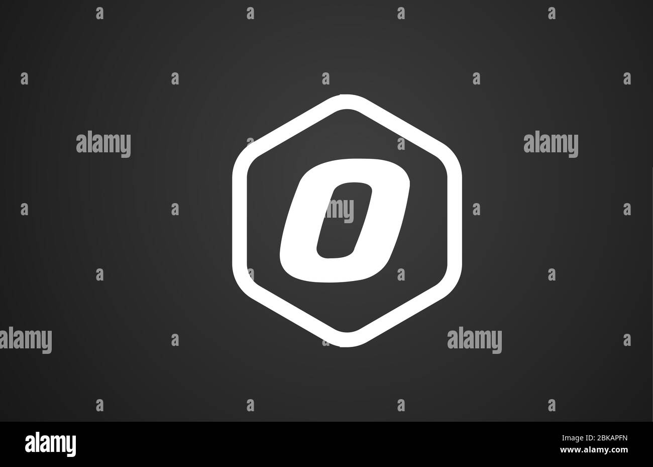O black and white alphabet letter logo icon design with rhombus for ...