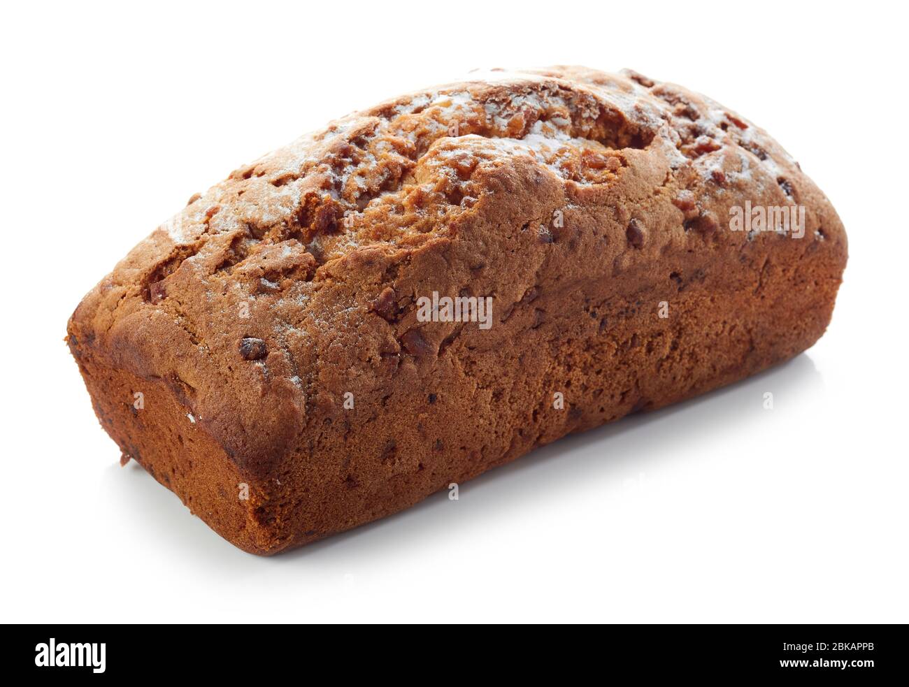 freshly baked sweet bread isolated on white background Stock Photo