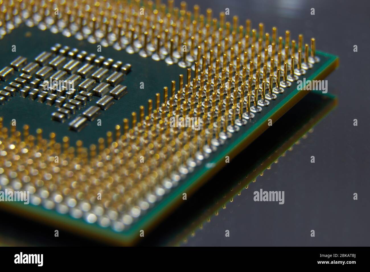 A processor chipset details macro Stock Photo