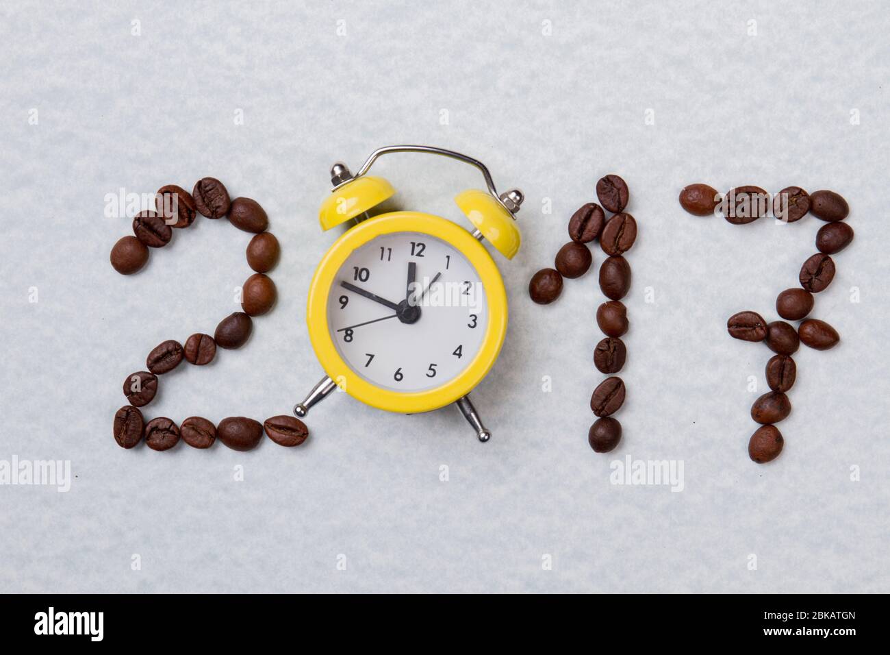 Coffee new 2017 year. Stock Photo