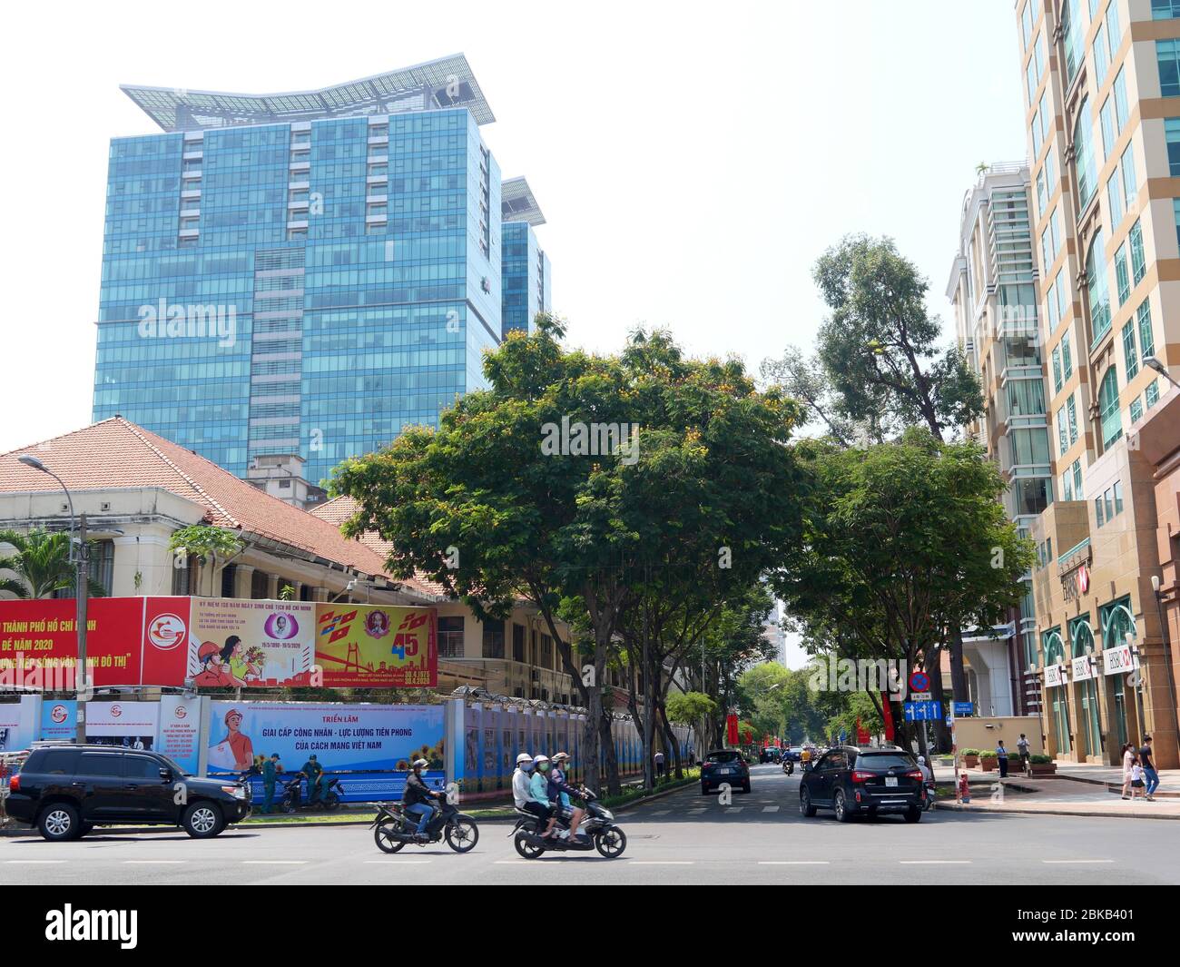 Ho Chi Minh City, Vietnam - April 30, 2020: Dong Khoi, one of the main street in the center of Ho Chi Minh City Stock Photo
