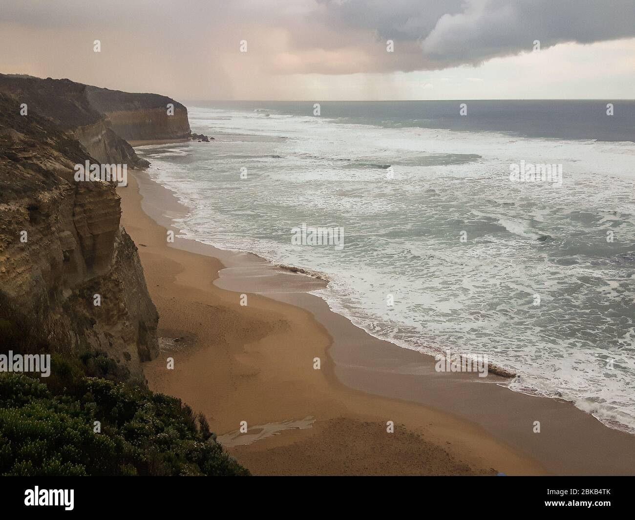 Australian ocean landscape on a cloudy day Stock Photo