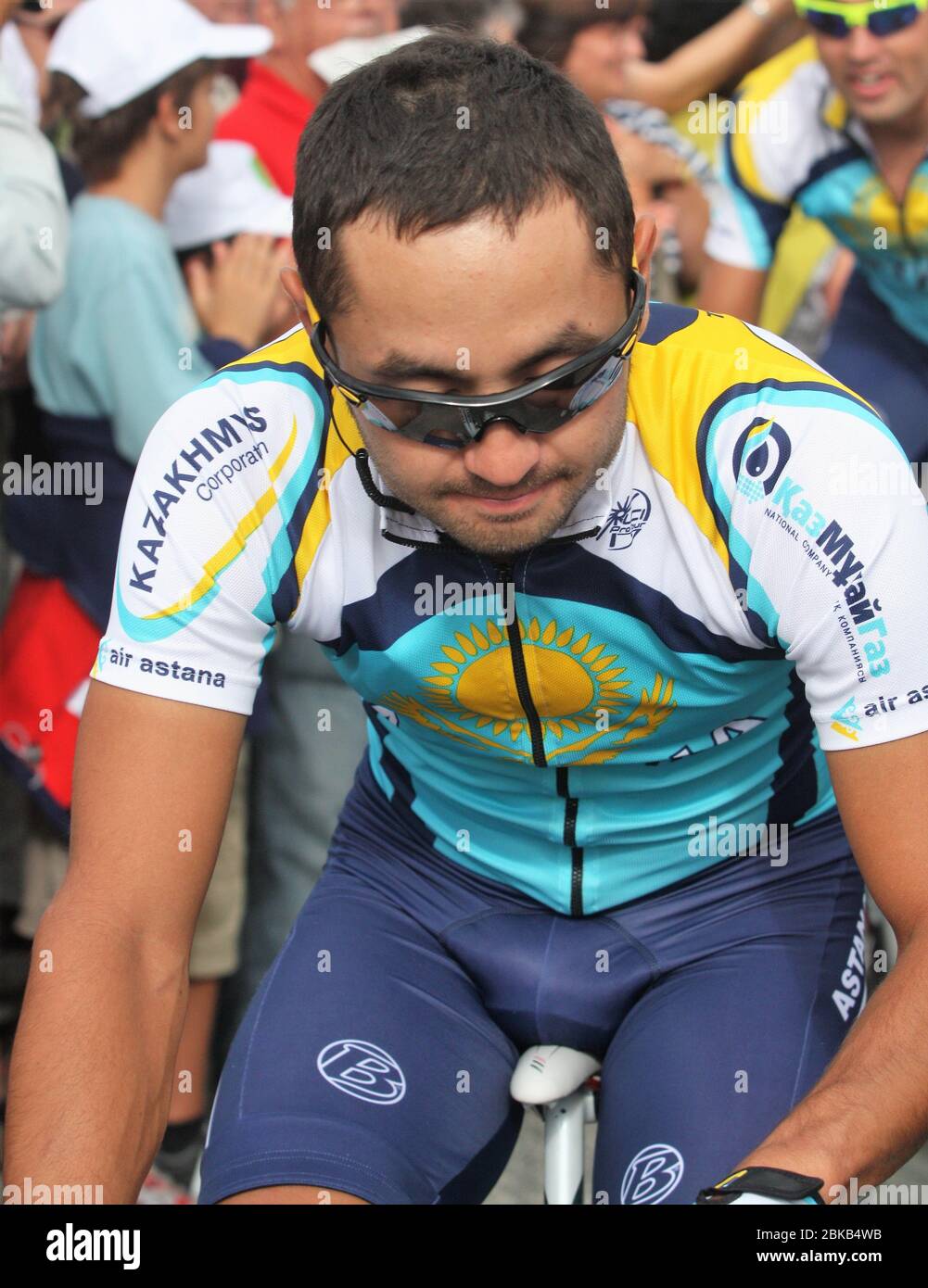 Assan Bazayev of Astana during the Grand Prix Ouest France, cycling