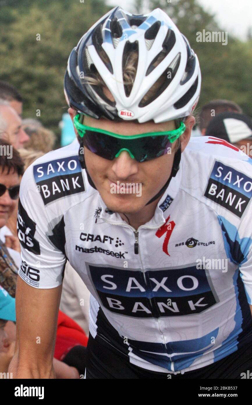 Gustav Larsson of Team Saxo Bank Test Team during the Grand Prix Ouest  France, cycling race, Plouay - Plouay (229,2 km) on August 23 2009 in  Plouay, France - Photo Laurent Lairys / DPPI Stock Photo - Alamy