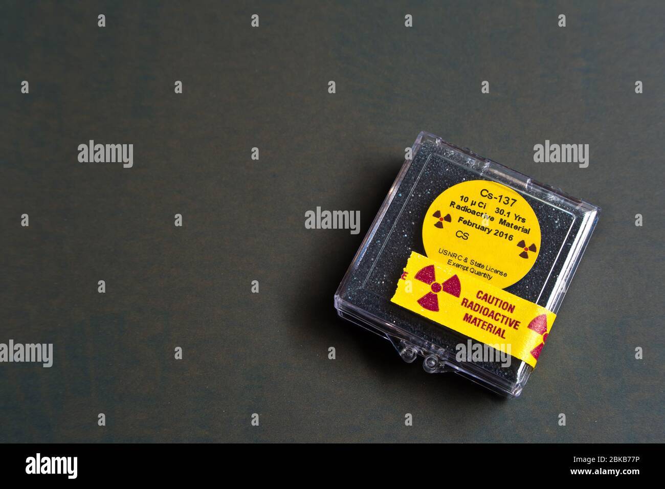 Small Cesium Radioactive in the Plastic package Stock Photo Alamy