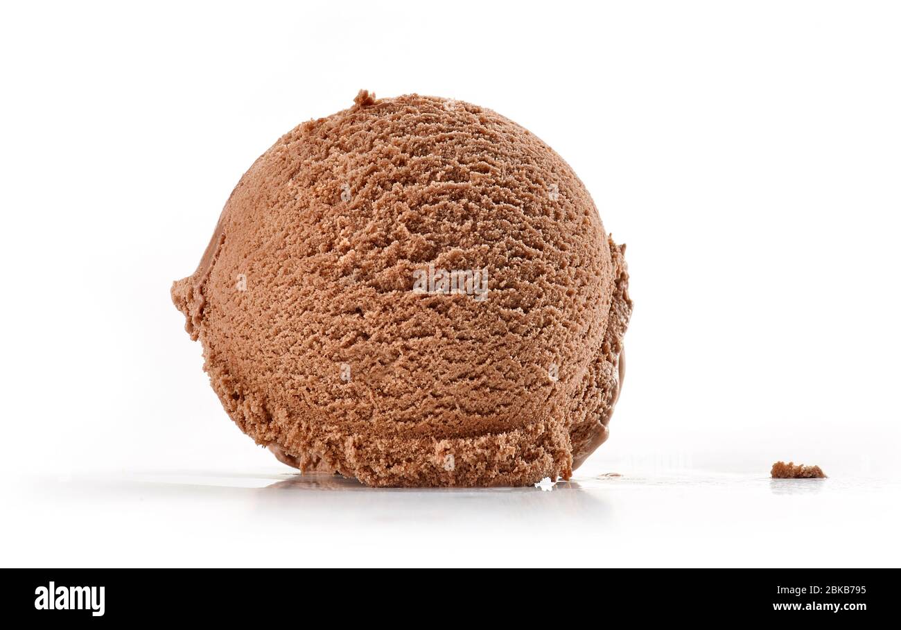chocolate ice cream isolated on white background Stock Photo - Alamy