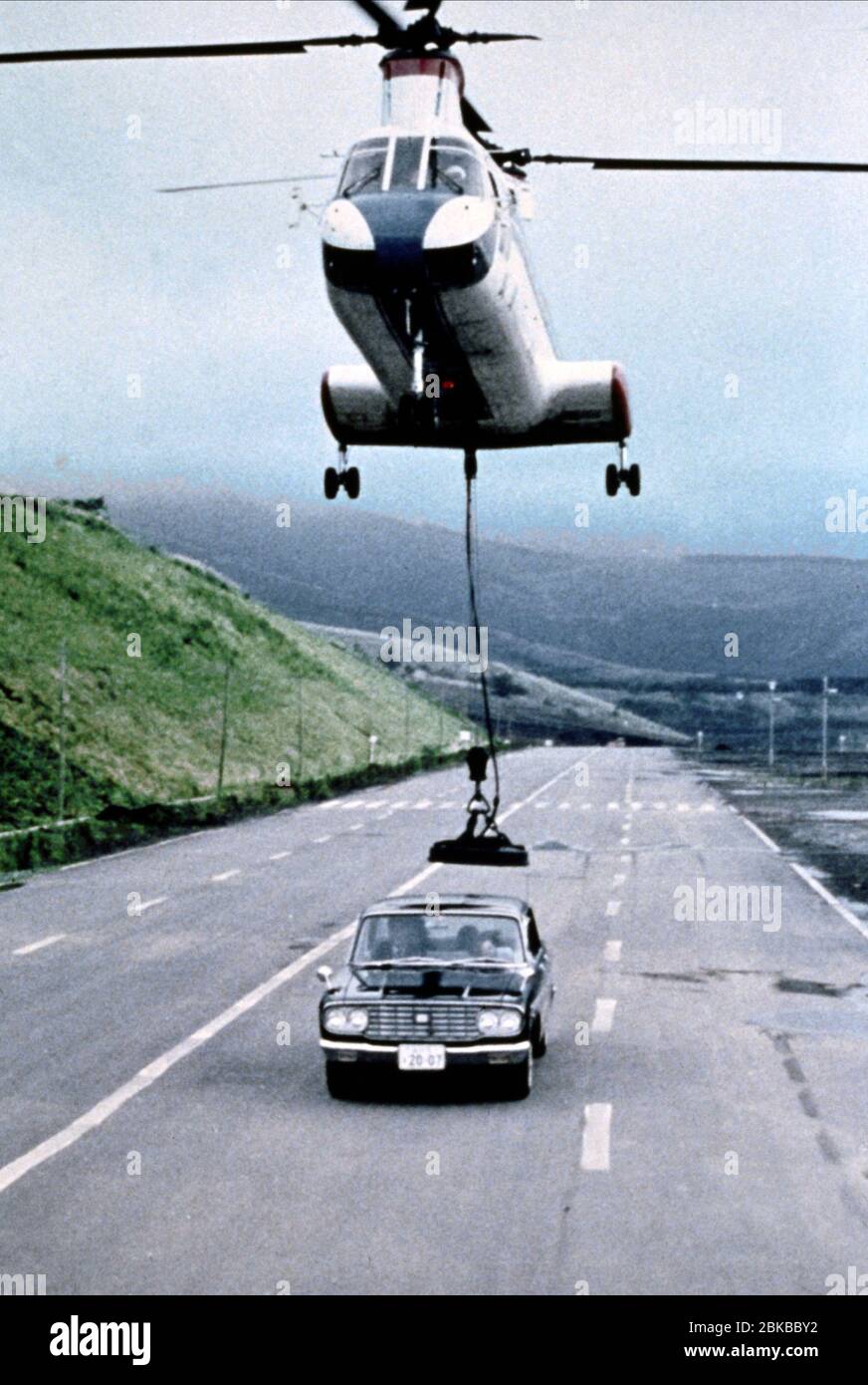 Helicopter Car Chase Scene You Only Live Twice 1967 Stock Photo Alamy