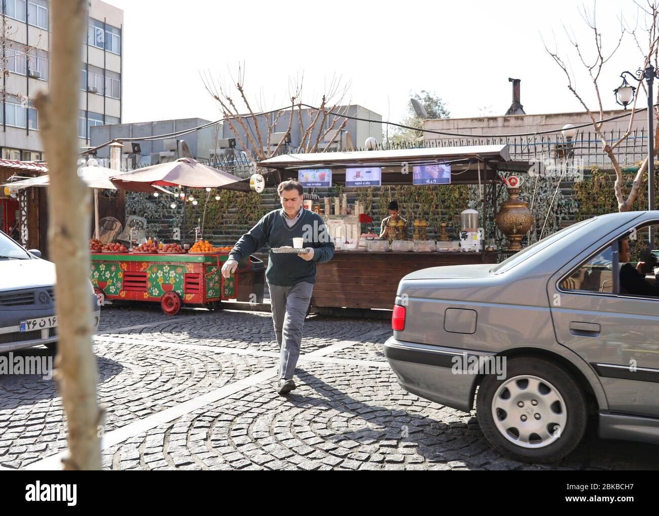 Street food  in Si-e Tir or 30th Tir Street in Teheran, Iran, Persia, Middle East Stock Photo