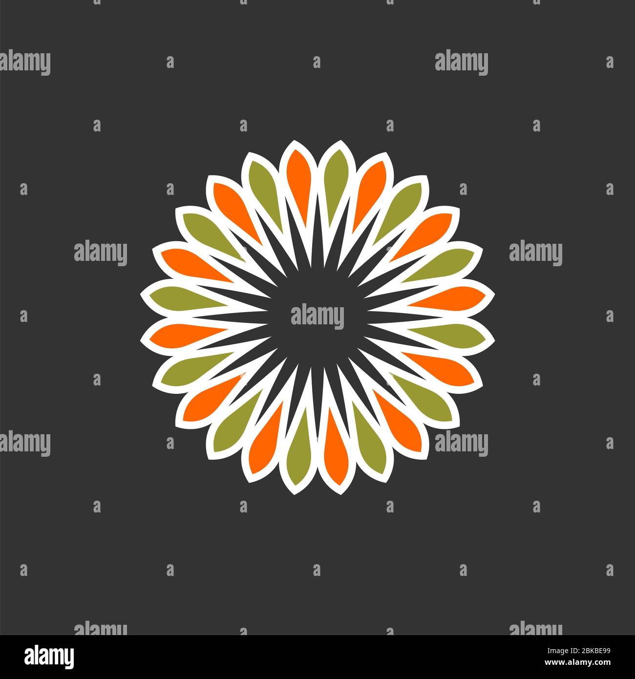 Star Flower Ornamental Sign Logo Template Illustration Design. Vector ...