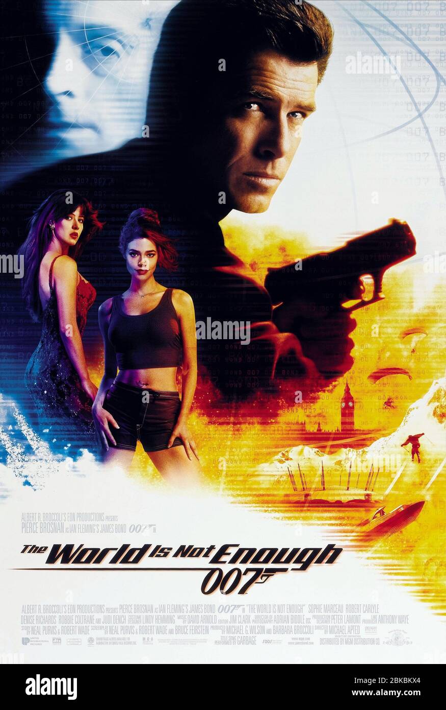 Sophie Marceau, Denise Richards & Pierce Brosnan Poster Film: James Bond: The World Is Not Enough (1999) Director: Michael Apted 08 November 1999 SAC11530 Allstar Picture Library Limited/United Artists **Warning** This Photograph is for editorial use only and is the copyright of United Artists and/or the Photographer assigned by the Film or Production Company & can only be reproduced by publications in conjunction with the promotion of the above Film. A Mandatory Credit To United Artists is required. The Photographer should also be credited when known. No commercial use can be granted witho Stock Photo