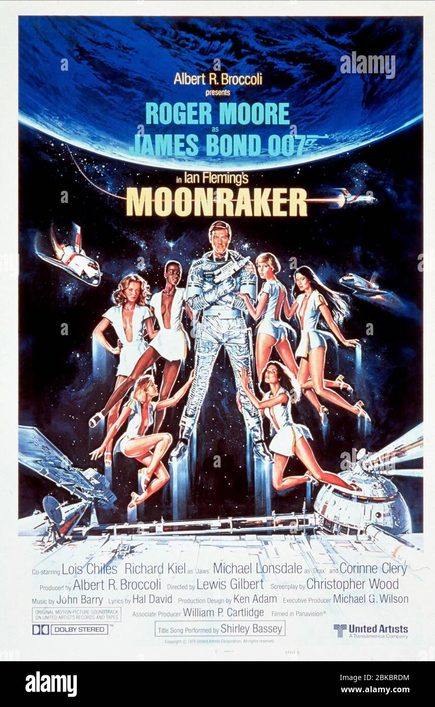 Roger Moore Film Poster Moonraker 1979 Stock Photo Alamy