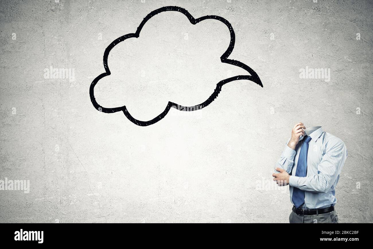 No thoughts in his head Stock Photo