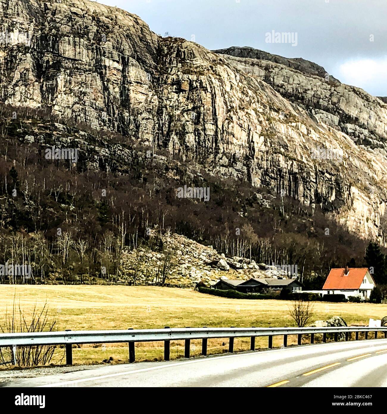 Typical Beautiful Harsh, Rugged Mountainous Landscape Of Southwest Norway In Scandinavia Stock Photo
