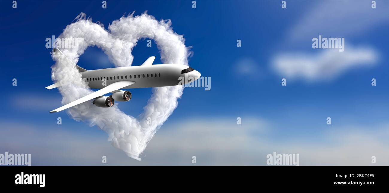Valentine Love Plane High Resolution Stock Photography And Images Alamy