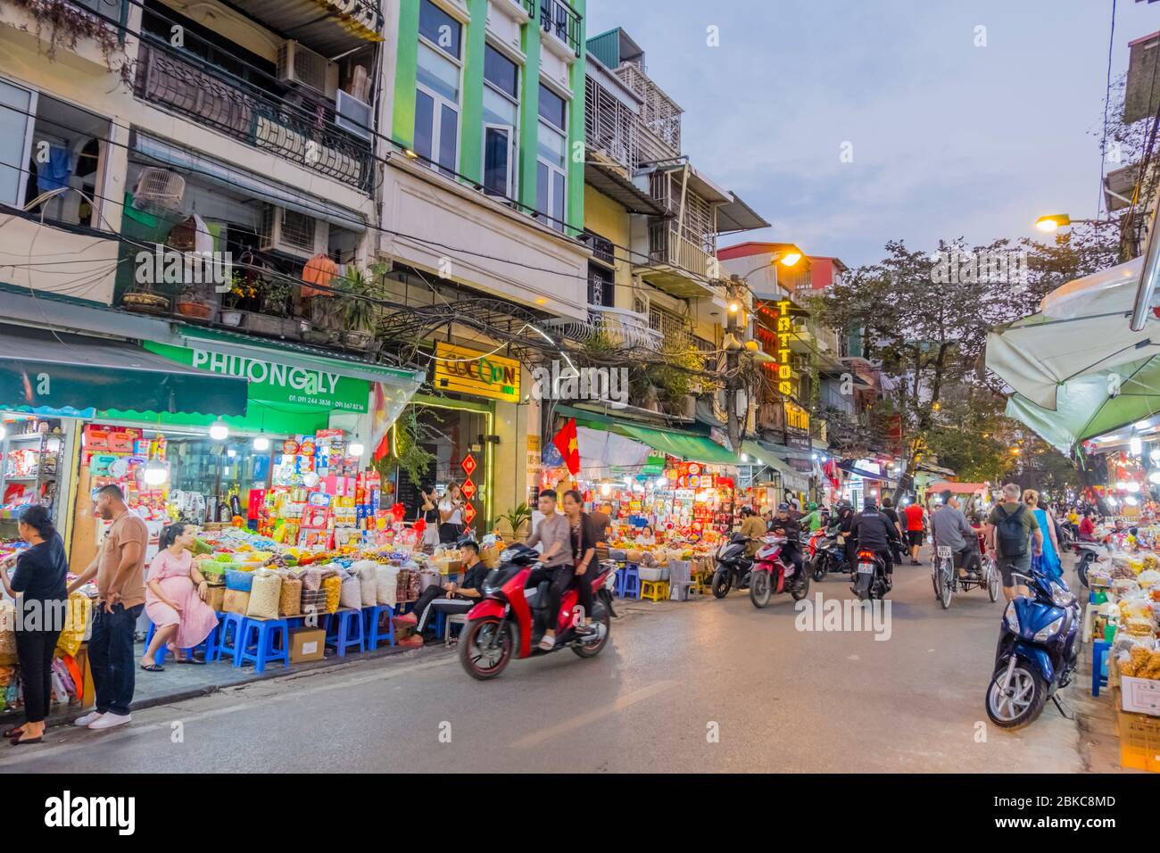 Hang Buom Street Old Quarter Hanoi Vietnam Stock Photo Alamy