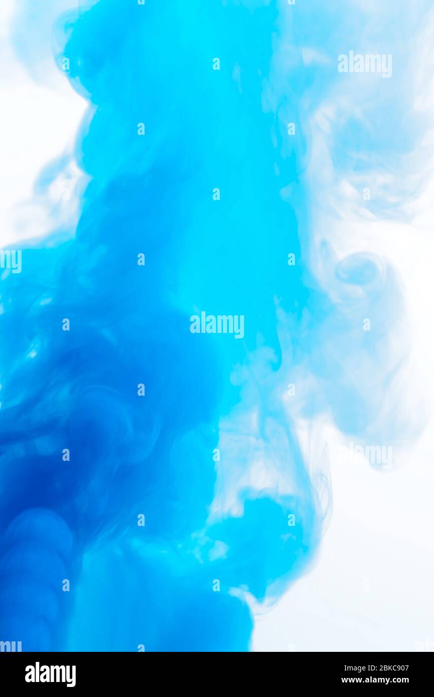 Blue smoking isolated on white background Stock Photo Alamy