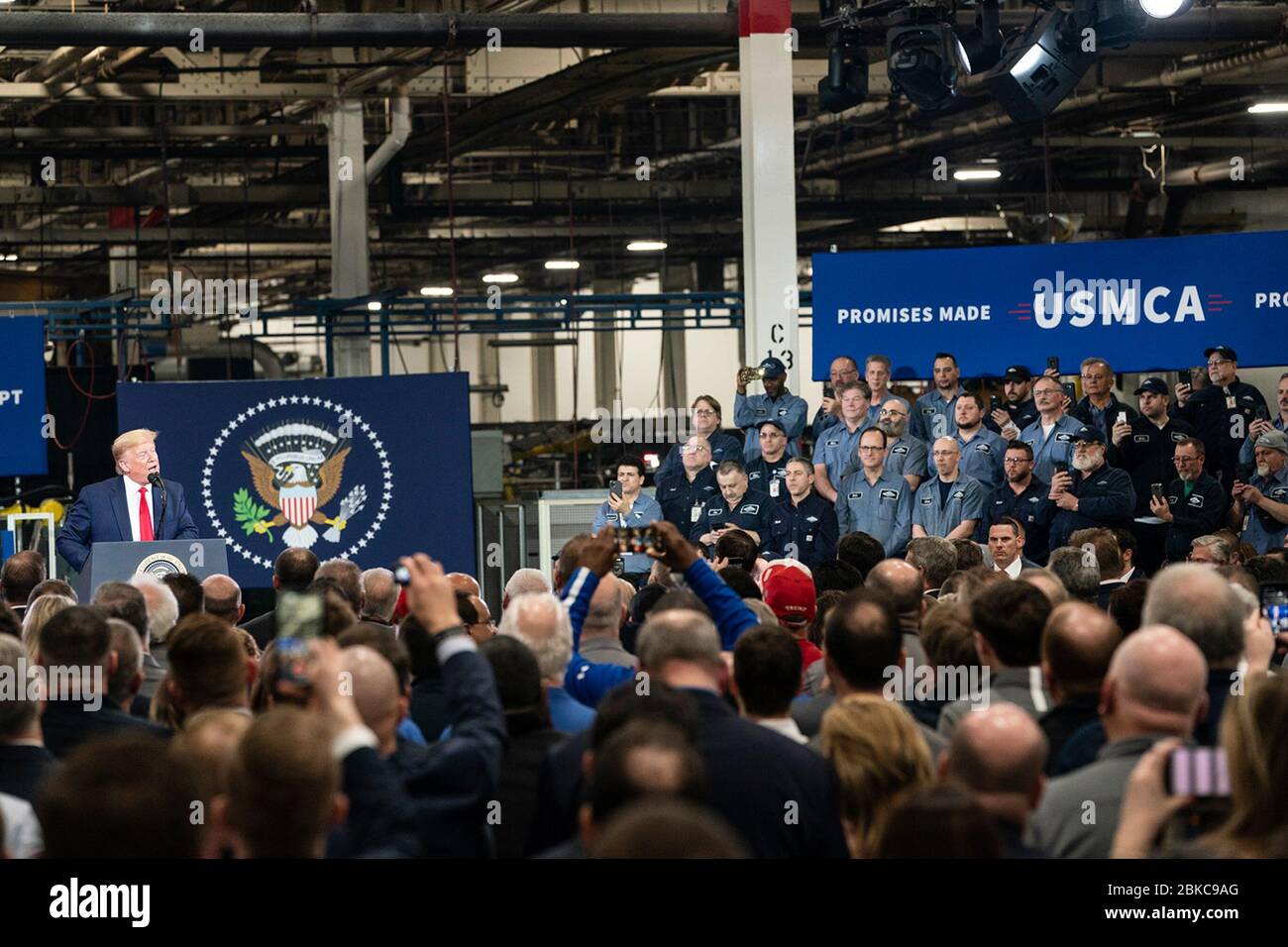 President Donald J. Trump delivers remarks at a United States-Mexico ...