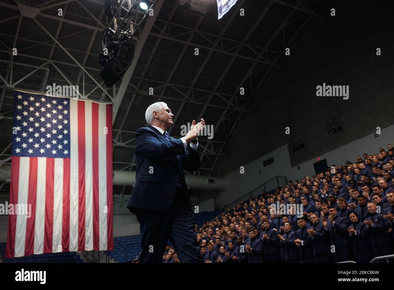 Vice President Mike Pence delivers remarks the Citadel cadets Thursday, Feb. 13, 2020, at
