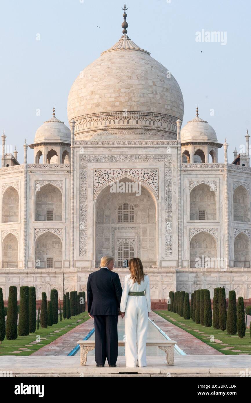 President Donald J. Trump and First Lady Melania Trump visit the Taj