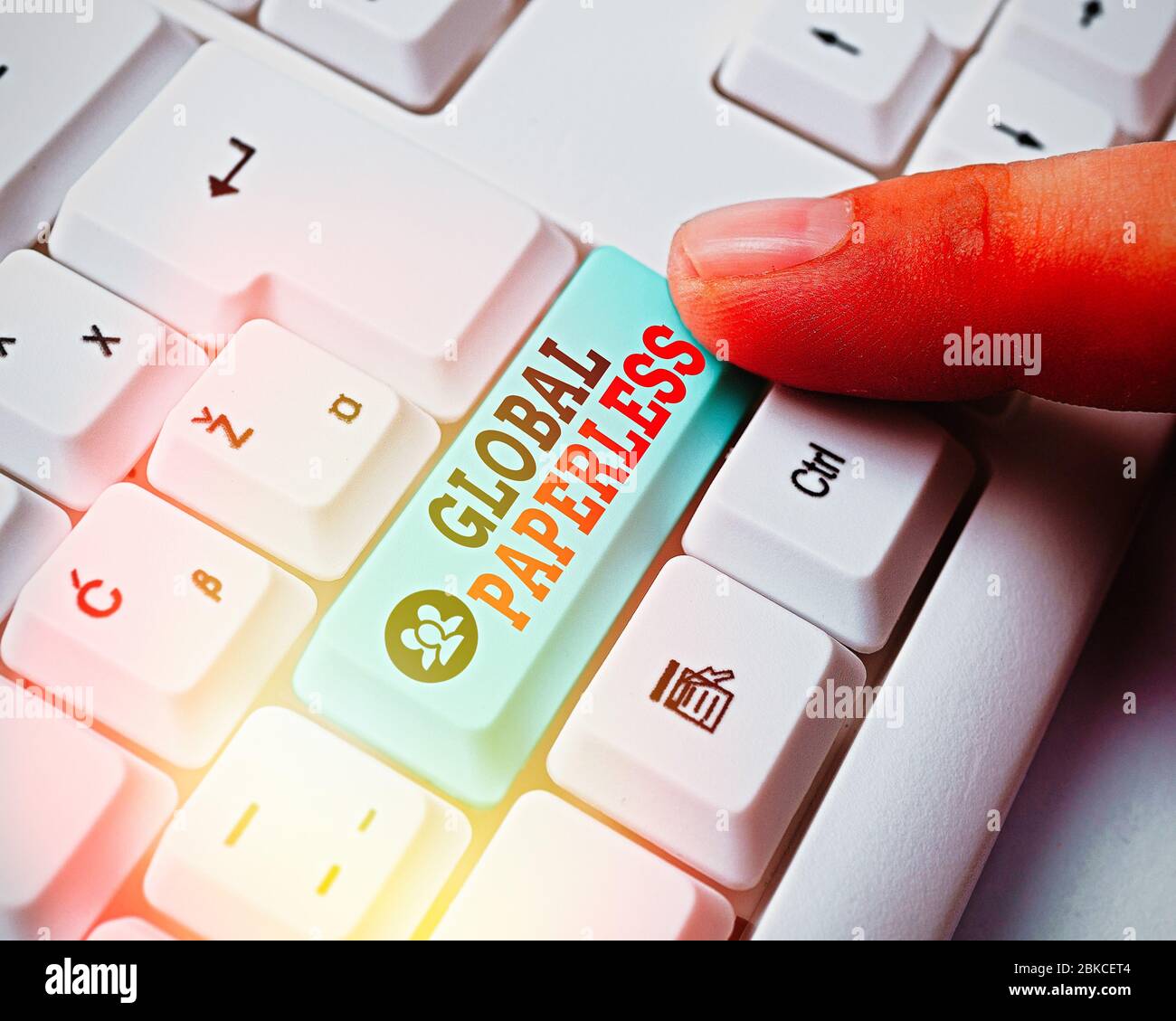 Handwriting text writing Global Paperless. Conceptual photo going for ...