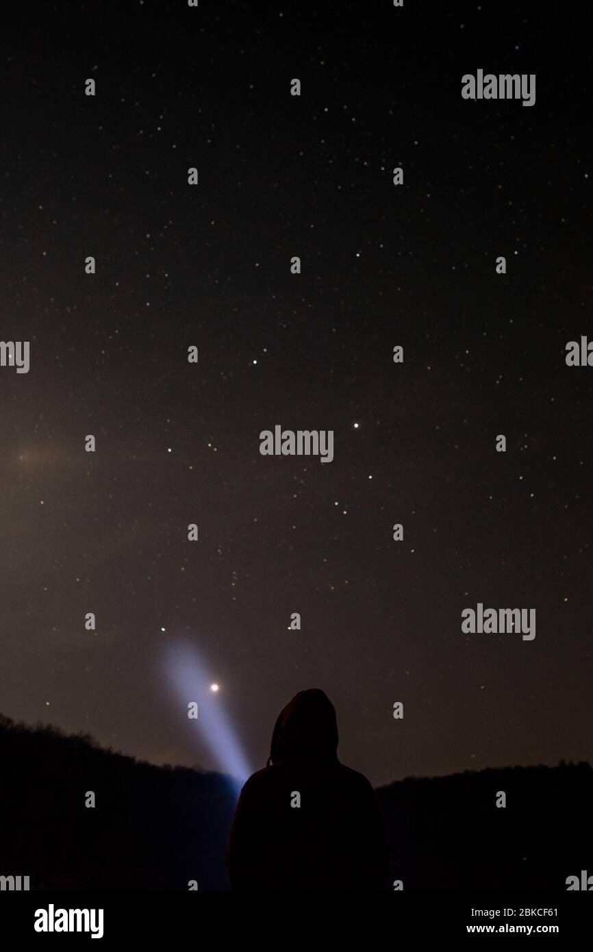 Flashlight to the sky hires stock photography and images Alamy