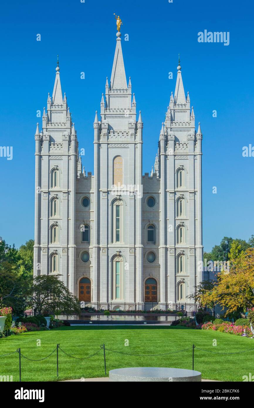 Salt Lake City Lds Temple In Temple Square This Temple Took 40 Years To Build In The 1800s By The Church Of Jesus Christ Of The Latter Day Saints Stock Photo Alamy