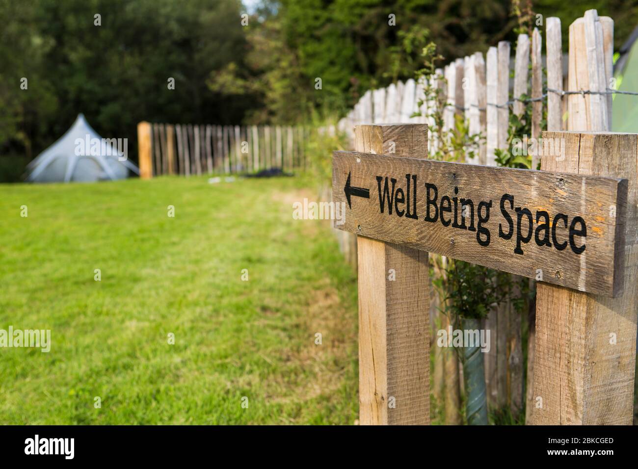 Camping at Wowo's, a family campsite in Sussex Stock Photo Alamy