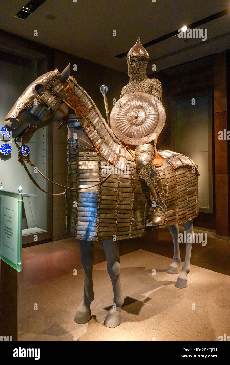 Turkish Armour for Horse and Rider, late 15th/early 16th century, steel Stock Photo