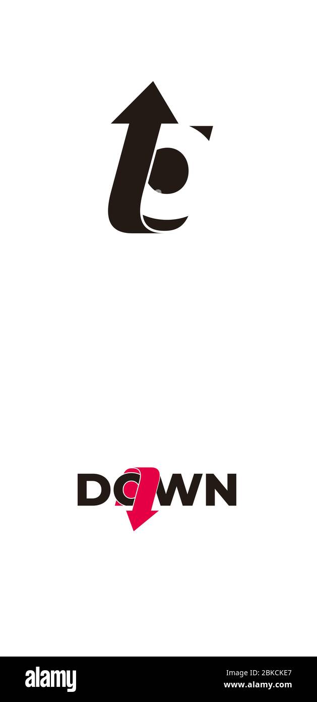 letter o negative space arrow geometric design symbol logo vector Stock ...