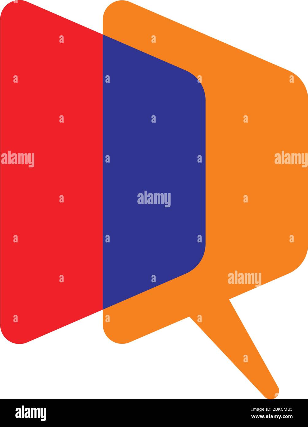 letter dr simple bubble talk geometric linked colorful logo vector Stock Vector