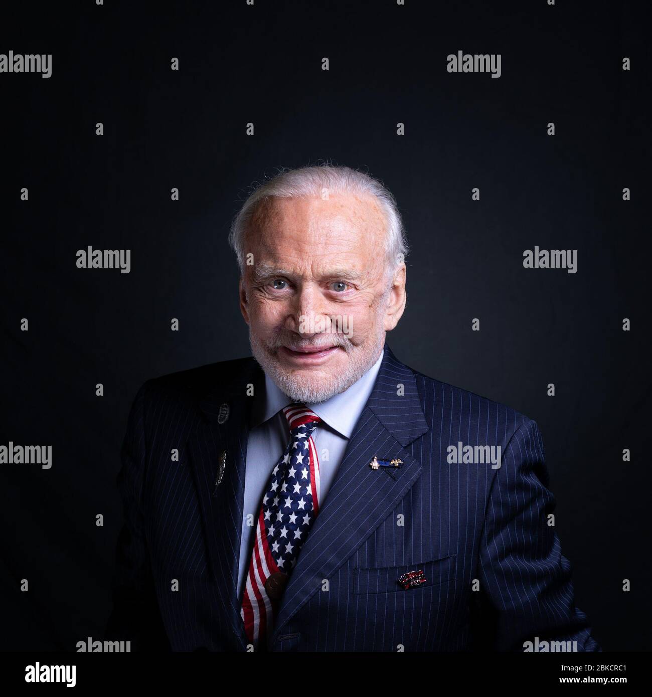 Buzz Aldrin is one of the most famous astronauts in history.  He and Neil Armstrong were the first men to set foot on the moon as part of the Apollo 11 mission.  Fifty years ago, Buzz planted the American Flag on the face of the moon.  He has written 9 books, is a recipient of the Presidential Medal of Freedom and the Congressional Gold Medal, and is a tireless advocate for space exploration and discovery. 2019 State of the Union Guests Stock Photo