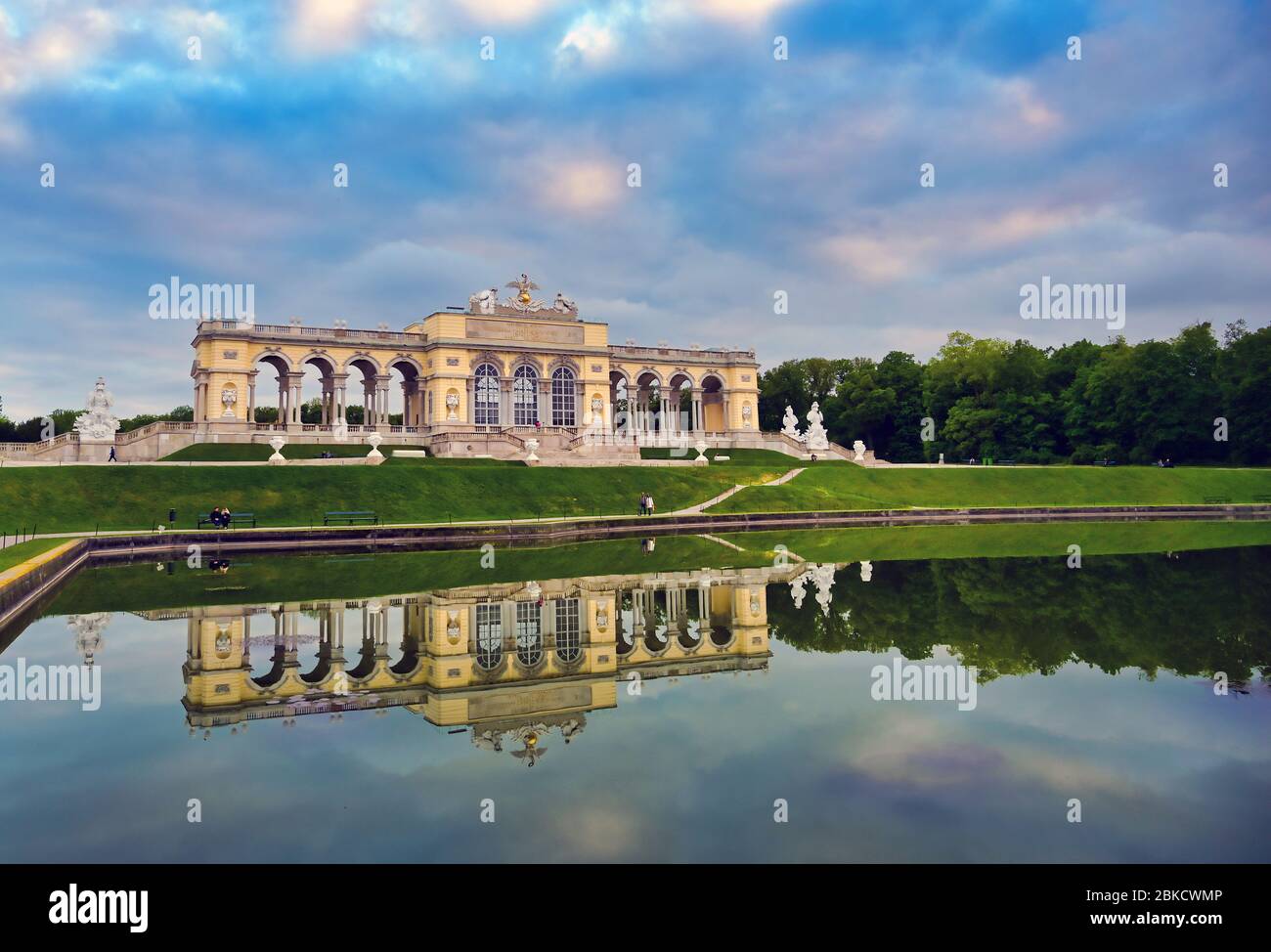Vienna, Austria - May 16, 2019 - The Glorietta located in Schönbrunn Palace Park (Schloss Schönbrunn) located in Vienna, Austria. Stock Photo