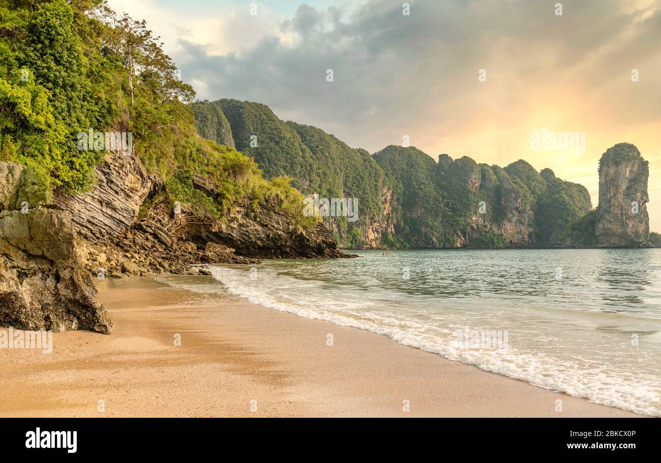 Picturesque view of Ao Nang Beach near Krabi, Southern Thailand Stock Photo