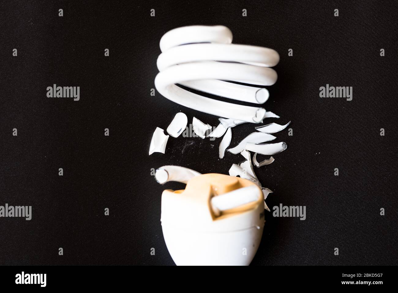 Broken CFL bulb Stock Photo Alamy