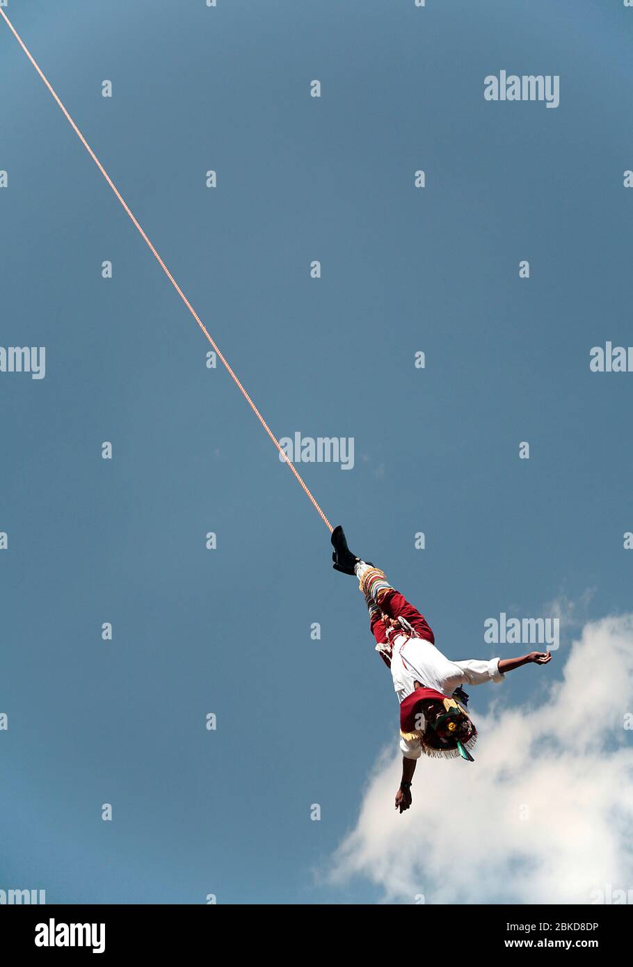Flying man of Papantla, Mexico Stock Photo