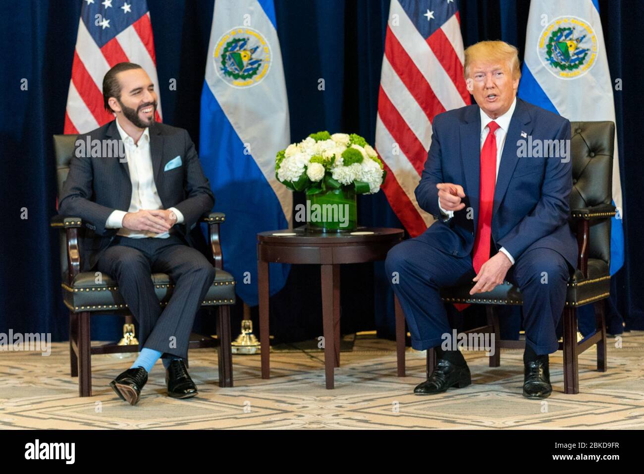 President Donald J Trump Participates In A Bilateral Meeting With El President Donald J Trump Participates In A Bilateral Meeting With El