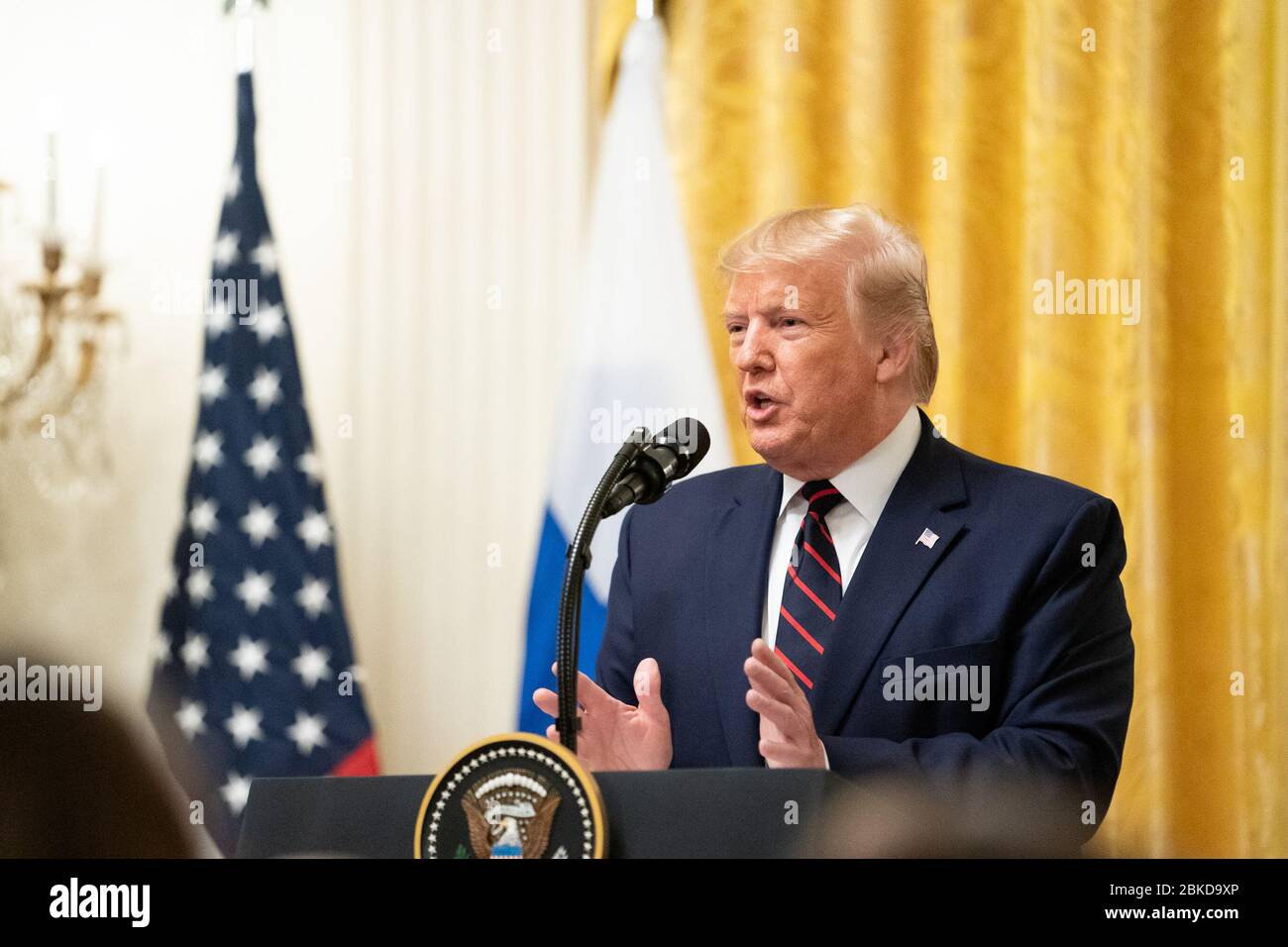 President Donald J. Trump participates in a joint press conference with ...