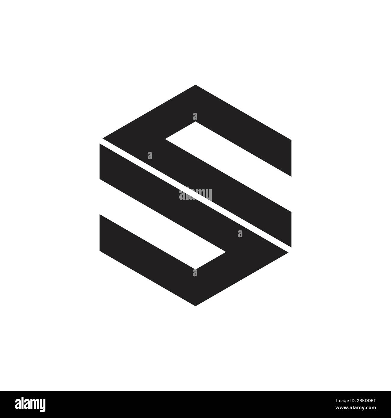 letter s geometric dimensional design logo Stock Vector Image & Art - Alamy
