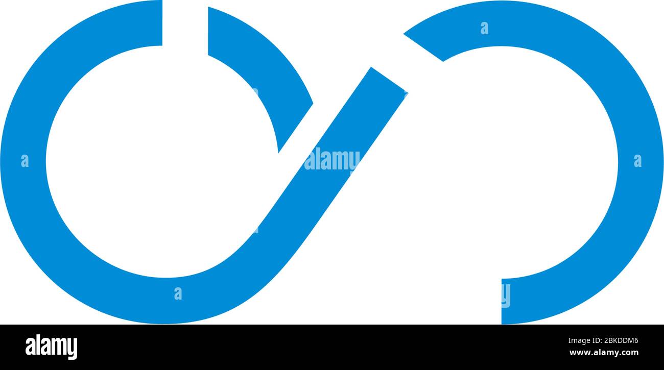 abstract letter c geometric motion blue waves logo vector Stock Vector ...
