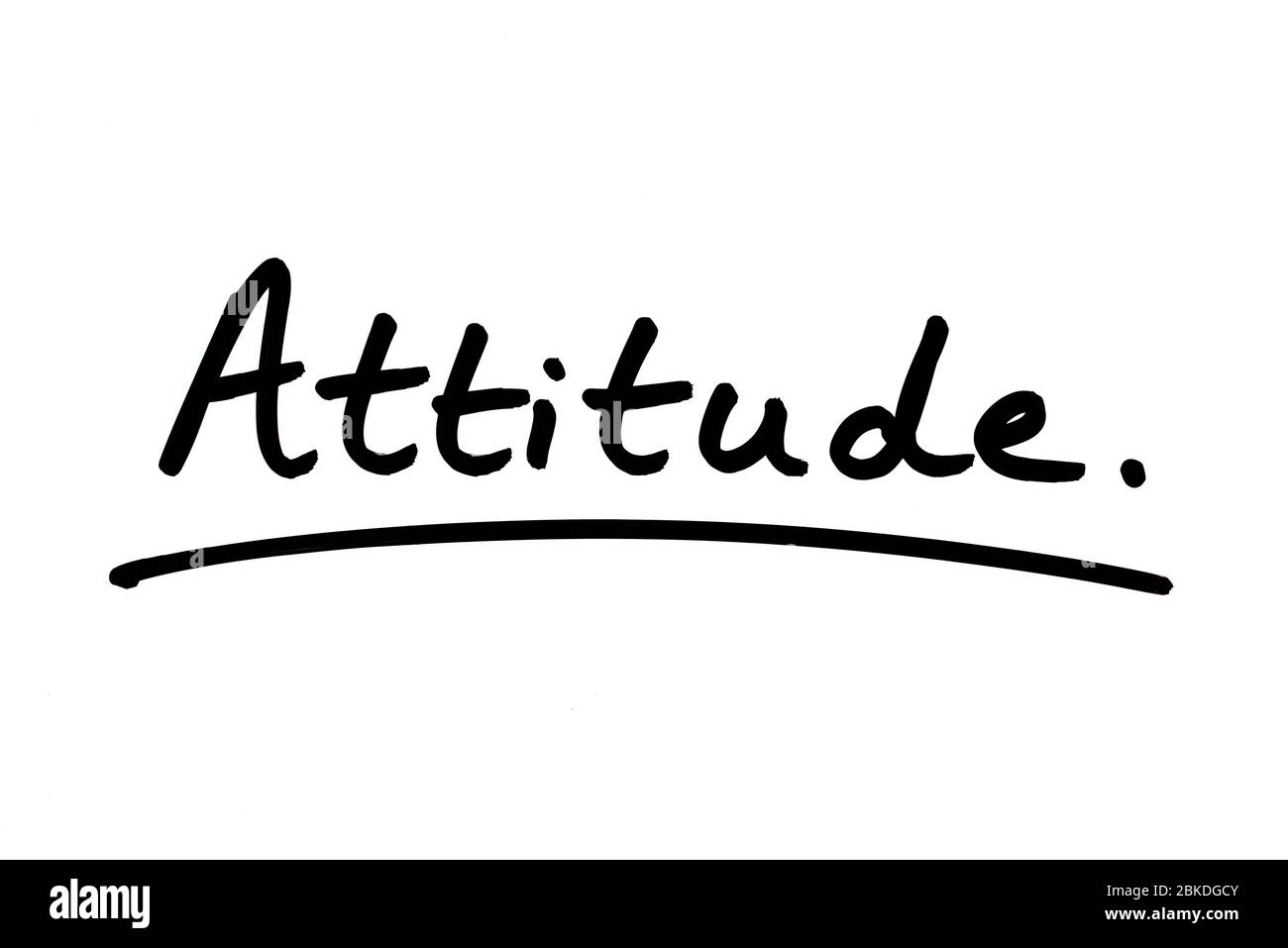 Attitude handwritten on a white background Stock Photo - Alamy