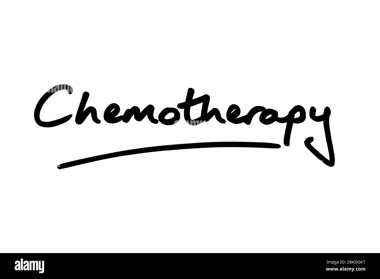 Chemo Script Chemotherapy handwritten on a white background Stock Photo - Alamy