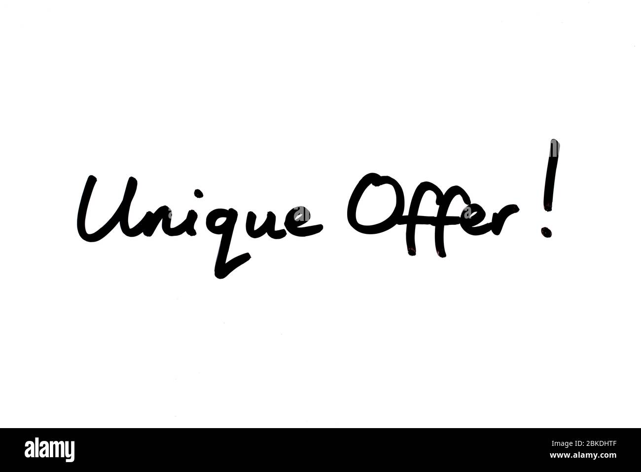Exclusive Deals! handwritten on a white background Stock Photo - Alamy