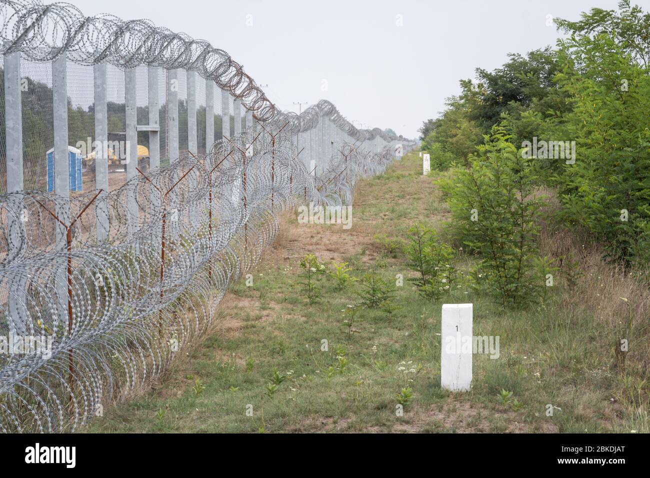 Border fence between Subotica (Serbia) & Kelebia (Hungary) with