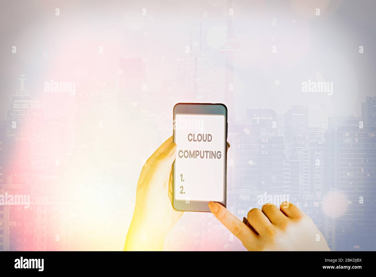 Handwriting text writing Cloud Computing. Conceptual photo use a ...