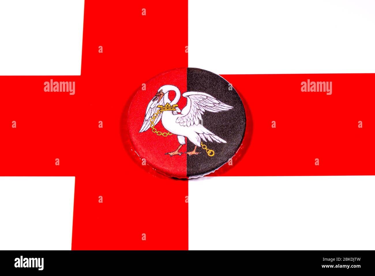 A badge portraying the flag of the English county of Buckinghamshire